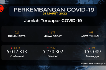 Kasus meninggal harian COVID-19  nasional bertambah 89 jiwa