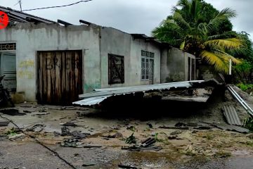 Puluhan rumah di Bangka Tengah rusak diterjang puting beliung