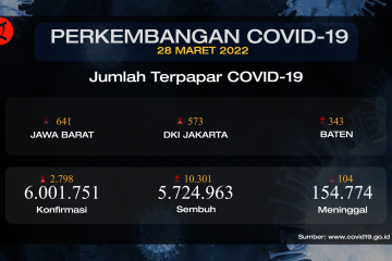 Terus meningkat, kasus konfirmasi COVID-19 sentuh 6 juta