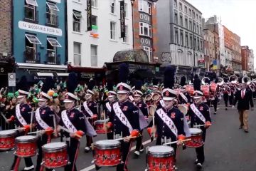 Parade Hari St. Patrick digelar meriah di Dublin, Irlandia