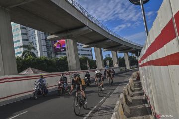 Penambahan jalur sepeda di Jakarta