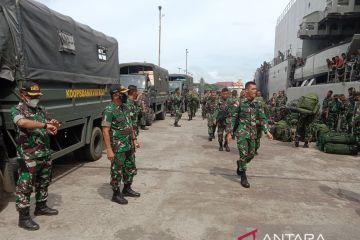 Dandim 1801/Manokwari menjemput 200 personel Satgas Yonif 136/TS