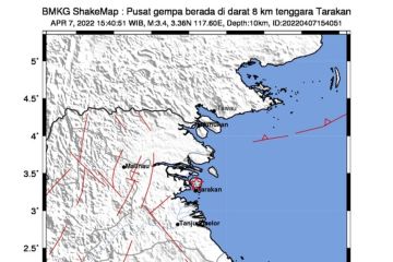 Tarakan kawasan paling rawan gempa di Kalimantan karena sesar aktif
