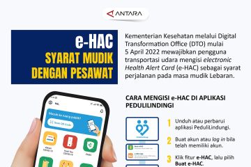 e-HAC syarat mudik dengan pesawat