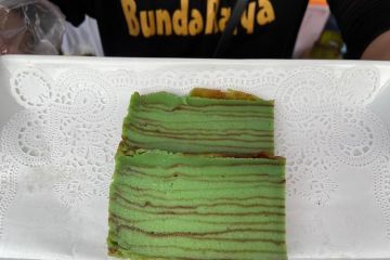 Lapis kojo Palembang kue 'bingen' wangi daun pandan