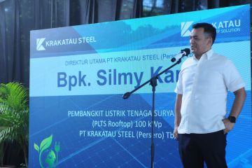 Pembangkit Listrik Tenaga Surya (PLTS) Atap Gedung Krakatau Steel buatan KDL resmi beroperasi