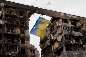 Kondisi kota Mariupol yang luluh lantak di Ukraina