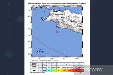 Gempa magnitudo 4,0 guncang Sukabumi Jumat malam jelang dini hari