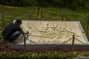 Prasasti peta Indonesia di titik nol IKN Nusantara