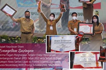 Terbaik I PPD 2022 di Sulut, Sitaro terima piagam penghargaan