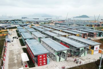 Tahap pertama pembangunan fasilitas isolasi COVID-19 di Hong Kong rampung