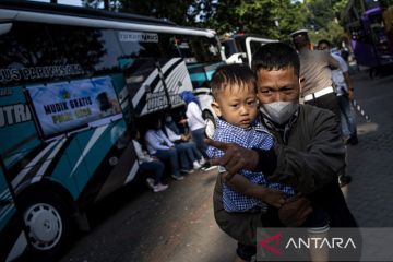 Keberangkatan Mudik Gratis Polri 2022