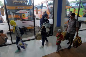 Suasana mudik di Terminal Mengwi