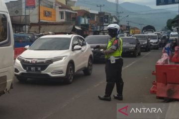 Satu arah mulai  diberlakukan di jalur Jabar selatan lintas Limbangan