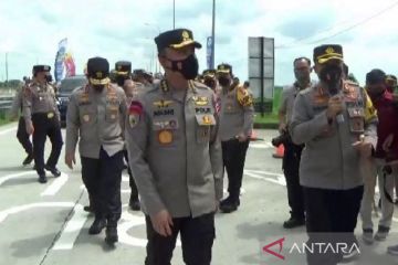 Kesiapan jalur mudik Lebaran 2022 di Tol Ngawi dipantau Irwasum Polri