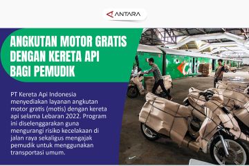 Angkutan motor gratis dengan kereta api bagi pemudik
