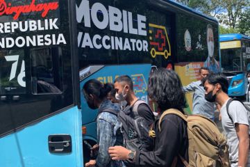 Arus Mudik-700 warga diberangkatkan dalam mudik gratis di Sulsel