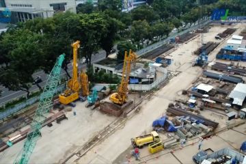 Pembangunan Stasiun MRT Thamrin-Monas capai 37,73 persen