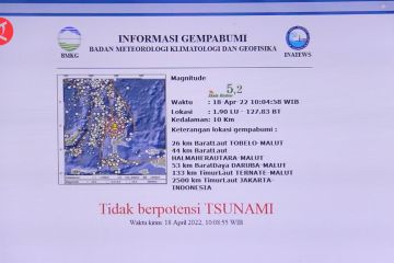 Gempa bumi magnitudo 5,2 guncang Halmahera Utara