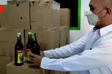 Polres Cirebon Kota amankan ribuan botol miras