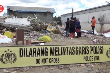 Tim Labfor Polda Jatim selidiki insiden Alfamart ambruk di Banjar