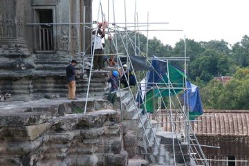 Pemugaran Menara Bakan Angkor Wat di Kamboja hampir tuntas