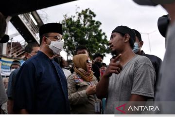 Anies pastikan perbaikan Pasar Gembrong yang terbakar minggu depan