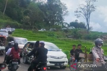 Volume kendaraan meningkat, jalur selatan Cianjur alami kemacetan