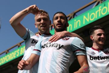 Liga Inggris : West Ham bantai Norwich City 4-0