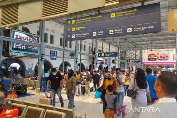 Arus balik di Stasiun Pasar Senen berlangsung aman dan kondusif