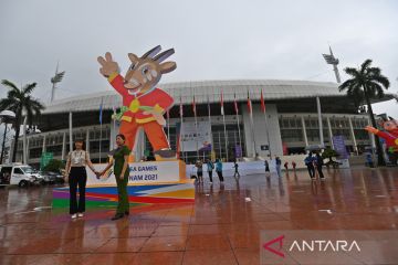 Suasana Stadion My Dinh jelang pembukaan SEA Games 2021 Vietnam