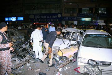 Dampak ledakan di Karachi Pakistan