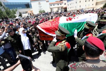 Pemakaman jurnalis Al-Jazeera Shireen Abu Akleh di Palestina