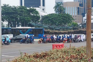 Lalin di Jalan Medan Merdeka Barat berlangsung normal saat "May Day"