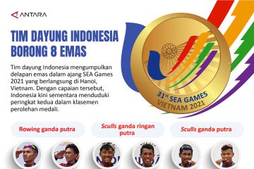 Tim dayung Indonesia borong delapan emas SEA Games Vietnam