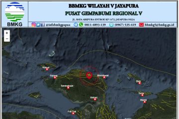 Gempa M 5.0 guncang Pegunungan Arfak dirasakan hingga Manokwari