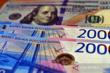 Rubel Rusia merosot ke level terendah dua minggu terhadap dolar