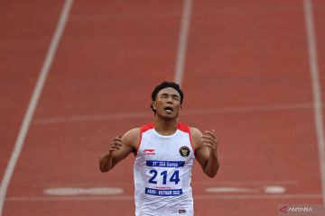 Zohri pastikan tiket semifinal lari 100 meter Asian Games 2022