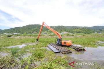 Pengerukan eceng gondok di Danau Limboto