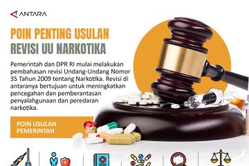 Poin penting usulan revisi UU Narkotika