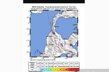 Gempa dangkal magnitudo 3,0 guncang Palu