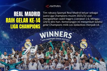 Real Madrid raih gelar ke-14 Liga Champions