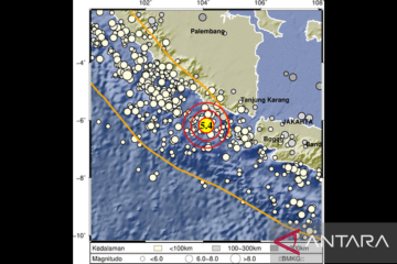 Lampung diguncang gempa M 5,4