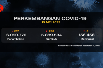 COVID-19 terkini: Bertambah 257, sembuh 293, kematian 5