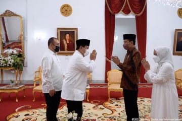 Menhan Prabowo temui Presiden Jokowi untuk silaturahmi Lebaran