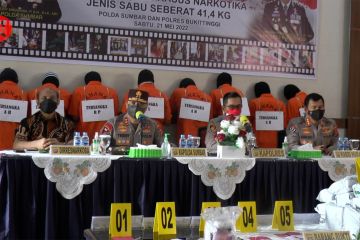 Polda Sumbar ungkap peredaran sabu 41,4 kg