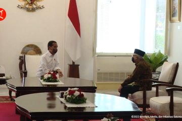 Presiden Jokowi silaturahmi dengan Wapres sebelum terbang ke AS
