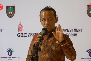 Menteri investasi Bahlil sebut G20 momentum terbaik pemulihan ekonomi