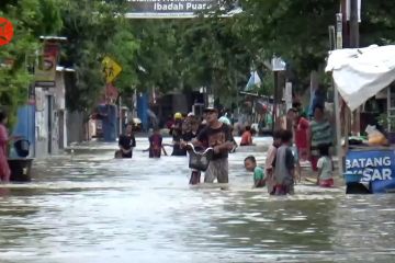 Untuk ke-32 kali di tahun ini, banjir rendam Kabupaten Cirebon