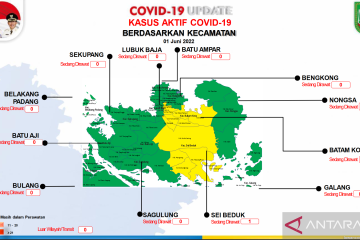 Kasus COVID-19 terus menurun, 2 kecamatan di Batam masih zona kuning